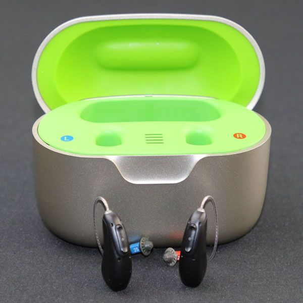 The Security (single) – Phonak Audéo Life Lumity L90 Waterproof Hearing Aids Mockup of hearing pod cases