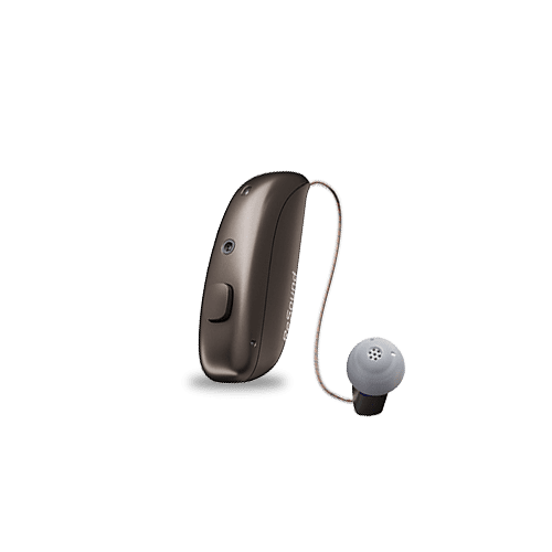 A ReSound Vivia 5 MicroRIE rests on a white background.