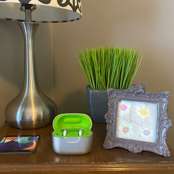 The Security (single) – Phonak Audéo Life Lumity L90 Waterproof Hearing Aids Mockup 3 of hearing pod cases